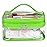 HAOGUAGUA Double Layer Clear Cosmetic Bag Makeup Bag, Waterproof Travel Toiletry Bag, Transparent PVC Pouch Organizer (Green)