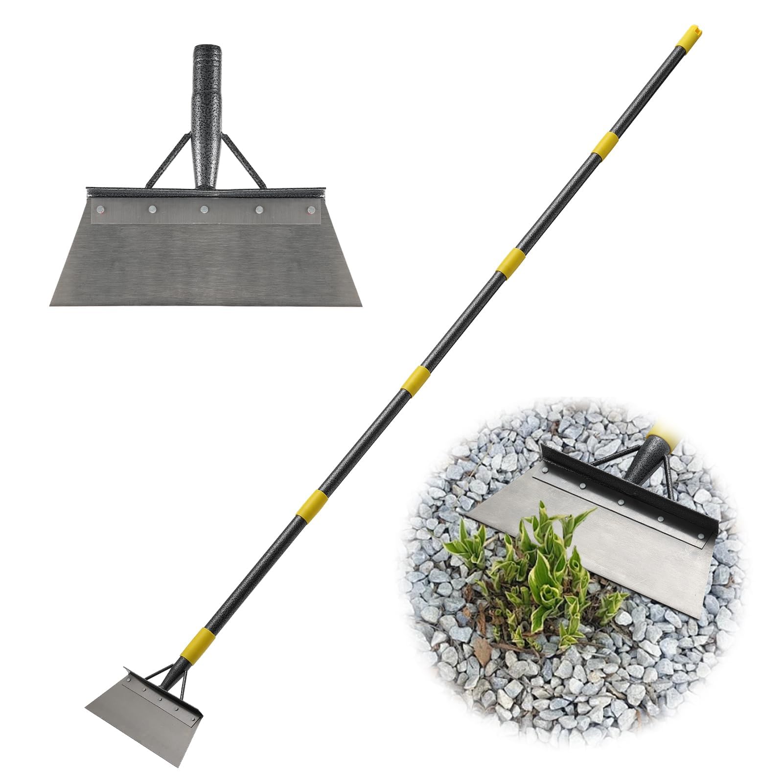 HOSKO Multifunctional Garden Cleaning Shovel With 163cm Handle - Scraper and Weed Remover for Weeding, Scraping, Ice Removal