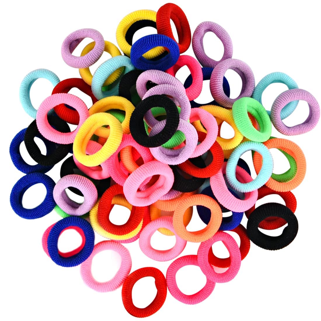 PABULUM 100PCS Baby Hair Ties, 10 Multicolors Elastic Hair Ties,2cm in Diameter No Crease Finger Rubber Hair Elastics,Small Thin Hair Ponytail Holders... (B0B2RF8DTT) Amazon Price History, Amazon Price Tracker