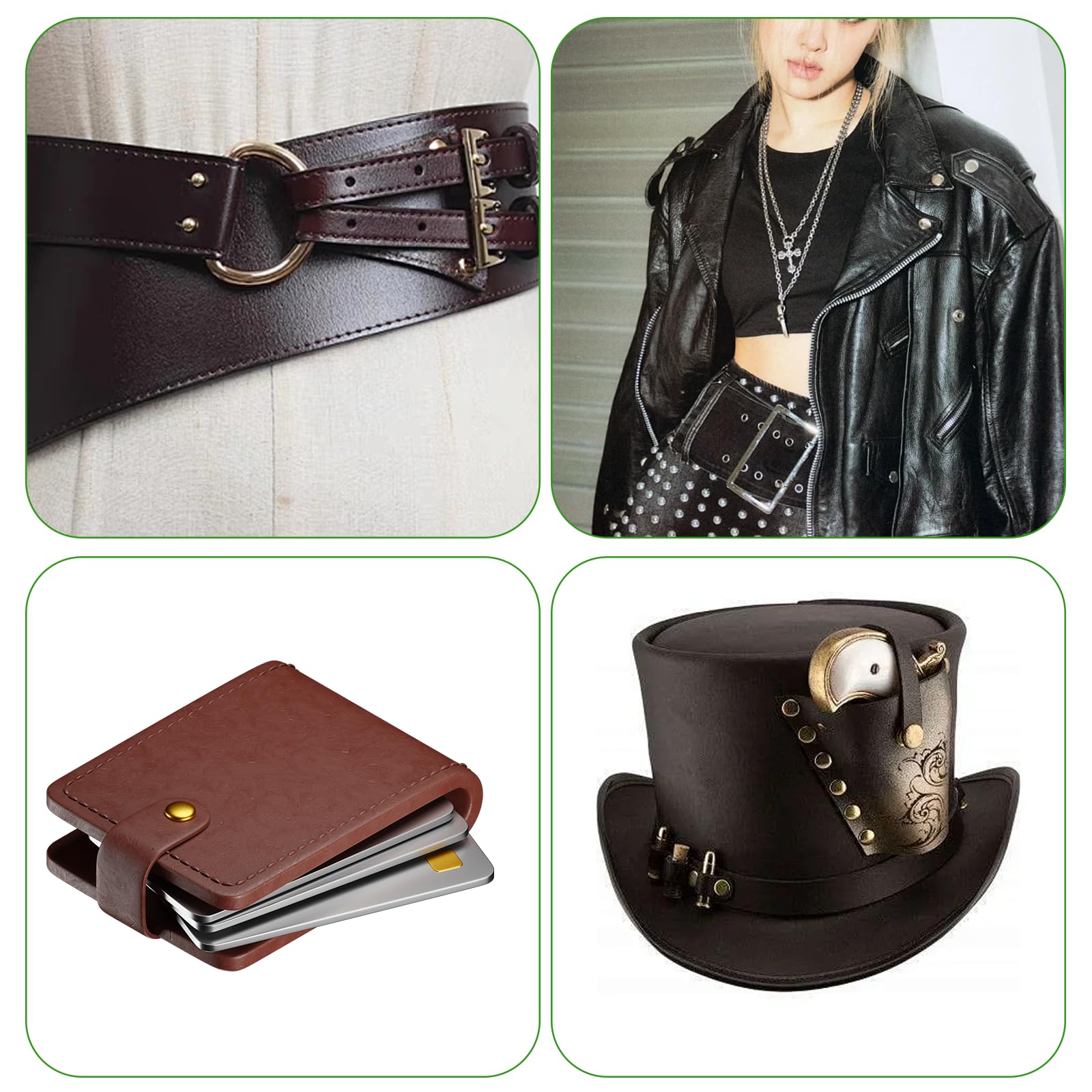 Kit 364 Ribattini Per Cuoio - 3 Misure E 4 Colori Con Martello E Utensili Per Fai Da Te - Foto 5