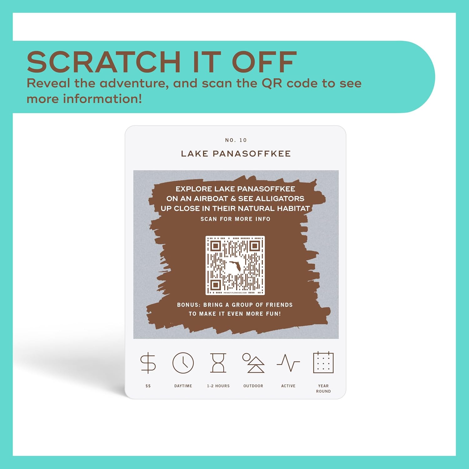 Reach International Outfitters Tampa Adventure Bucket List: 50 Scratch-Off Cards for Outdoor Activities, Tourist Attractions, and Road Trips - Perfect Travel Gift and Guide for Exploring Florida