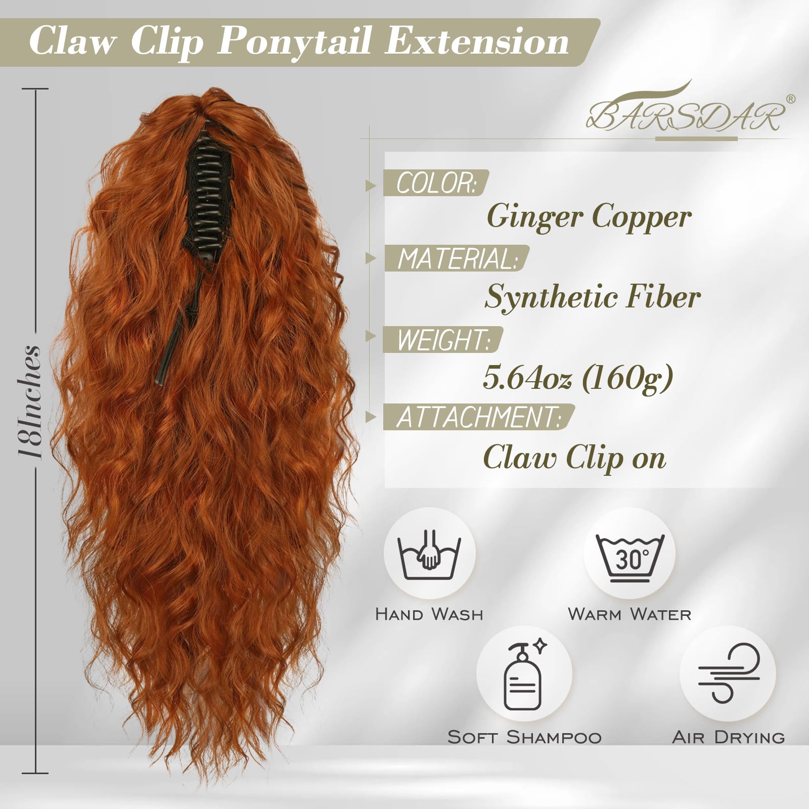 BARSDAR Copper Ponytail Extension - Image 2