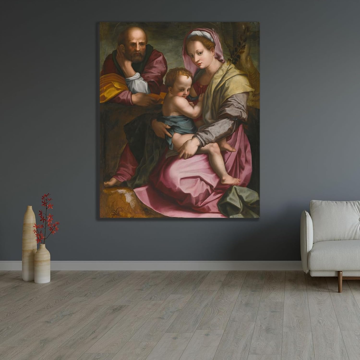 ArtDirect The Holy Family Unframed Art Print Giclee Poster by Follower of Andrea del Sarto - Ready for Framing with Customization Sizes 8x10, 11x13, 16x20, 24x29, 36x44 and 48x59 inches