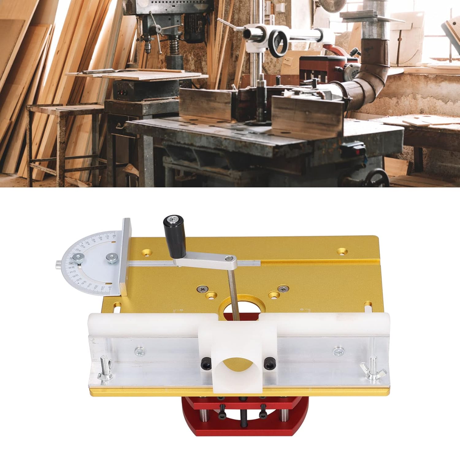 Router Lift Table, Router Lift and Woodworking Router Table Insert Plate Lift Base, Max Lift 51mm Woodworking Engraving DIY Tools for 64-66mm Diameter Motors, Not Included Lift