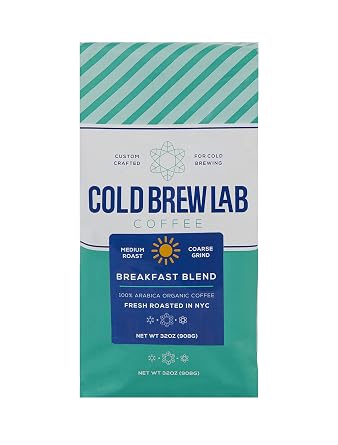 Cold Brew Organic Breakfast Blend Coffee, Medium Roast, Coarse Ground, 2 Lb