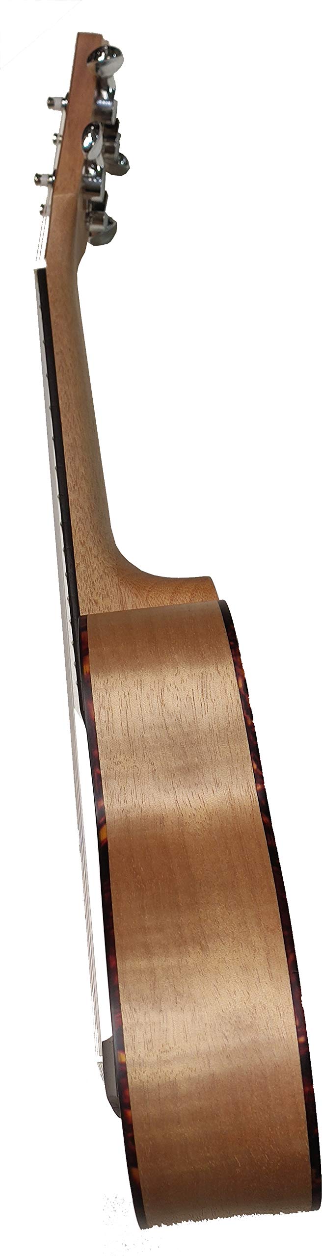 Ukulele Soprano 21" UKAM AM-HM10, modello Tigre Oguman, con accordatore a clip, capotasto speciale ukulele, custodia imbottita con cinghia, set di corde extra e plettri. Pacchetto completo avanzato.