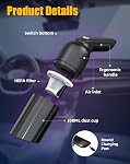 Aspirateur à main sans fil, Aspirateurs de voiture sans fil portable avec 12000PA Forte aspiration, multi-buzzles & 2 Filtres lavables, 0.9lb Léger, Mini Aspirateur à main pour voiture, Maison, Bureau, Cheveux d'animal