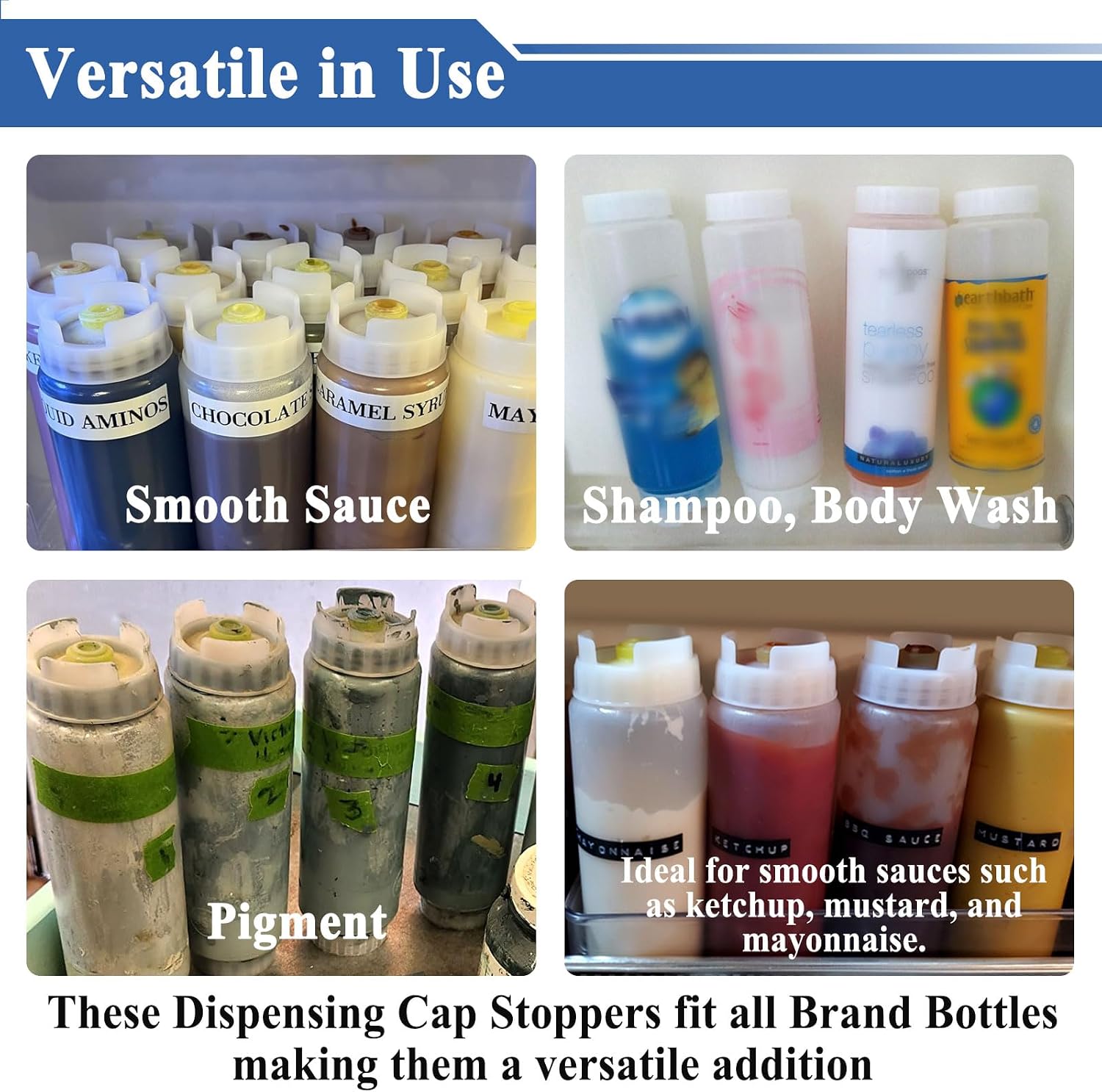 10Pcs 280-2109 Medium Valve Dispensing Cap Stopper, Squeeze Out Smooth Sauce