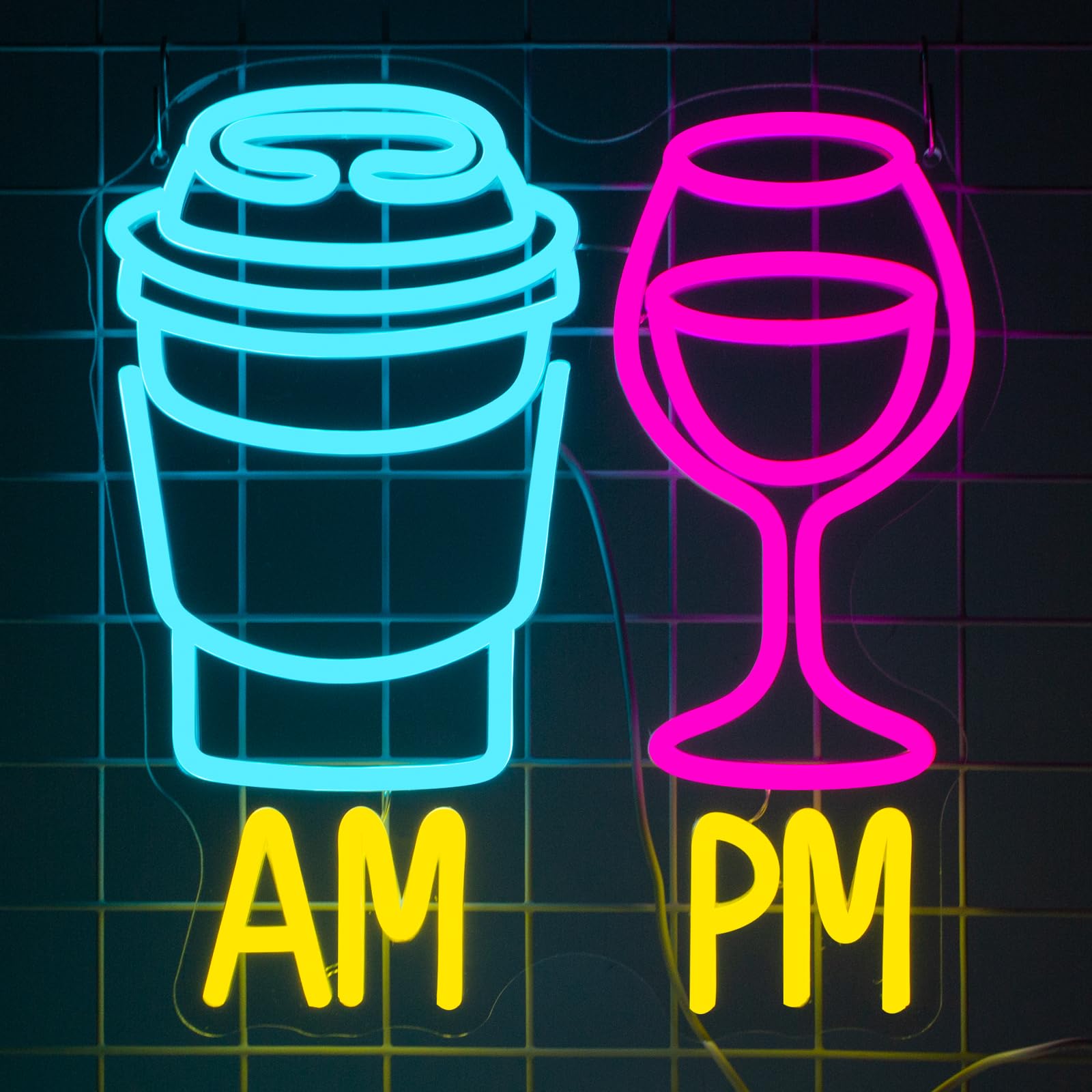 YSUIEC AM PM Neon Sign