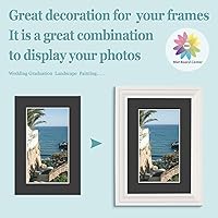 Vista 5 de MBC MAT BOARD CENTER, Paquete de 5 paspartús negros de 4x6 para fotos de 3x5, corte biselado, libre de ácido, grosor de 4 capas