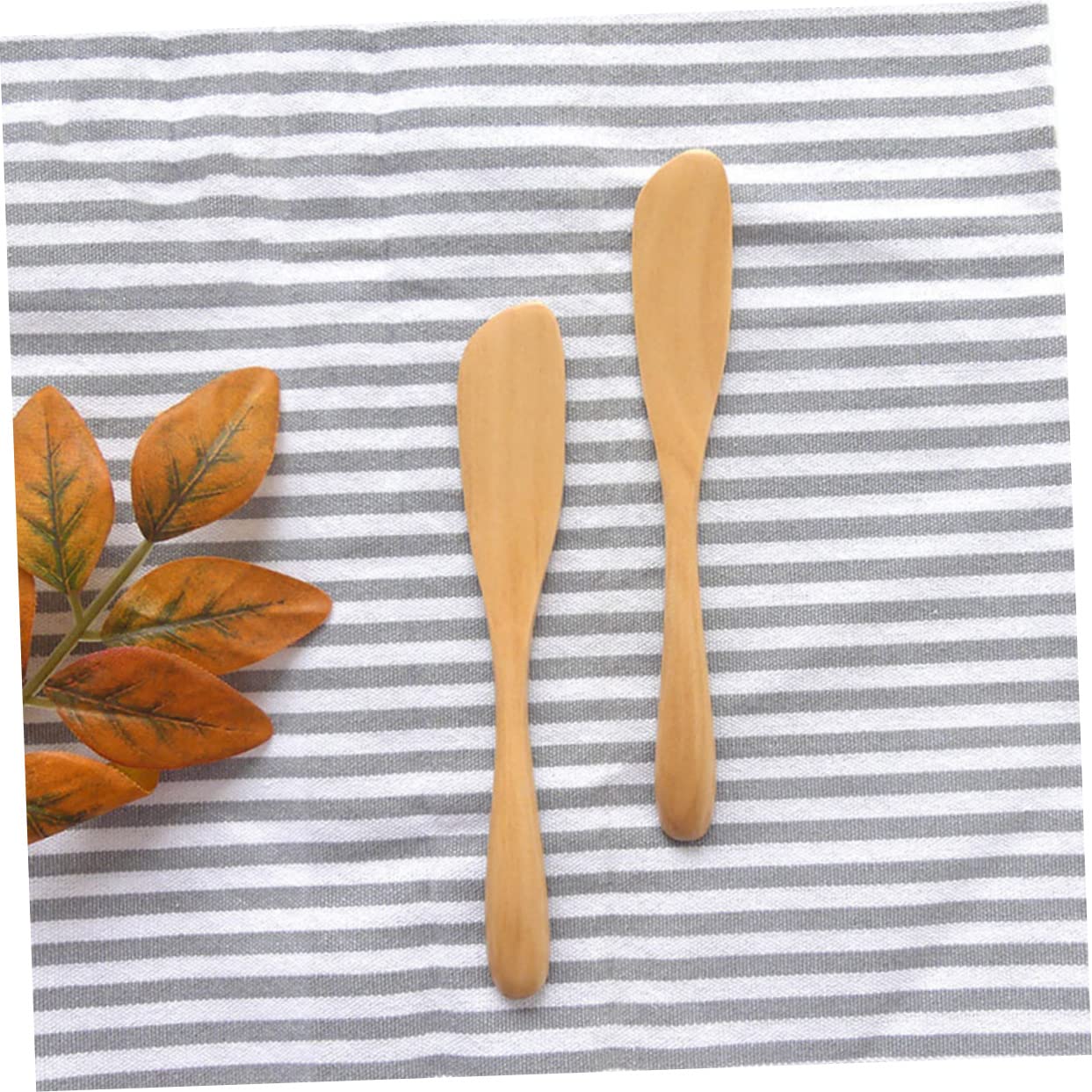 2 Cuchillos de Mantequilla de Madera para Esparcir Crema y Queso, Herramientas de Cocina para Decoración de Tartas en Catering y Tiendas de Alimentos