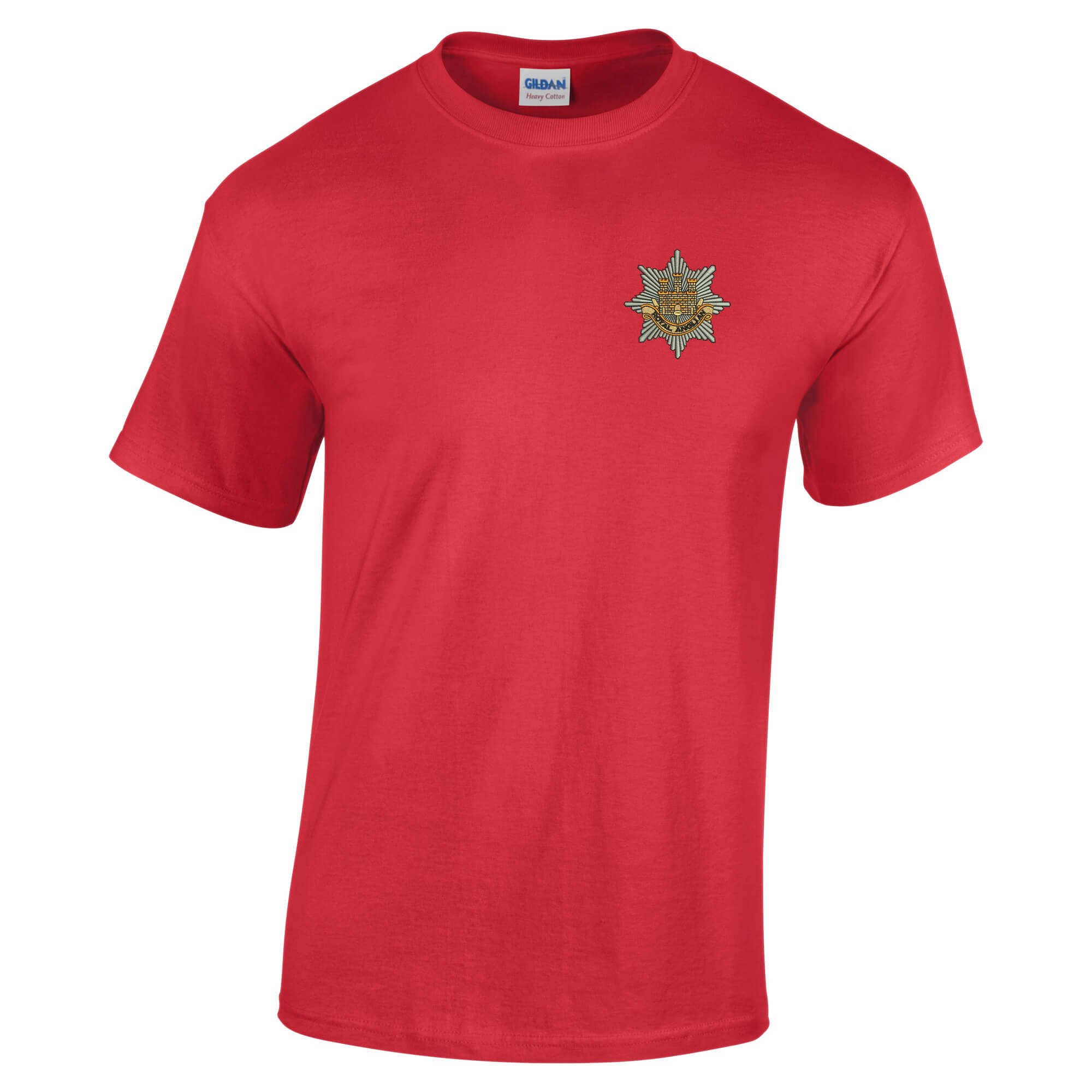 Pineapple Joe's Men's Red Royal Anglian Regit Embroide T-Shirt - Medium