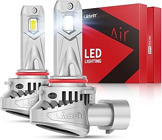 LASFIT 9005 LED Headlight Bulbs, 2023 Upgrade 400% Brighter HB3 9005ll High Beam, LCAir Series 6000K Cool White, Non-polarity, Wireless Plug and Play, Pack of 2