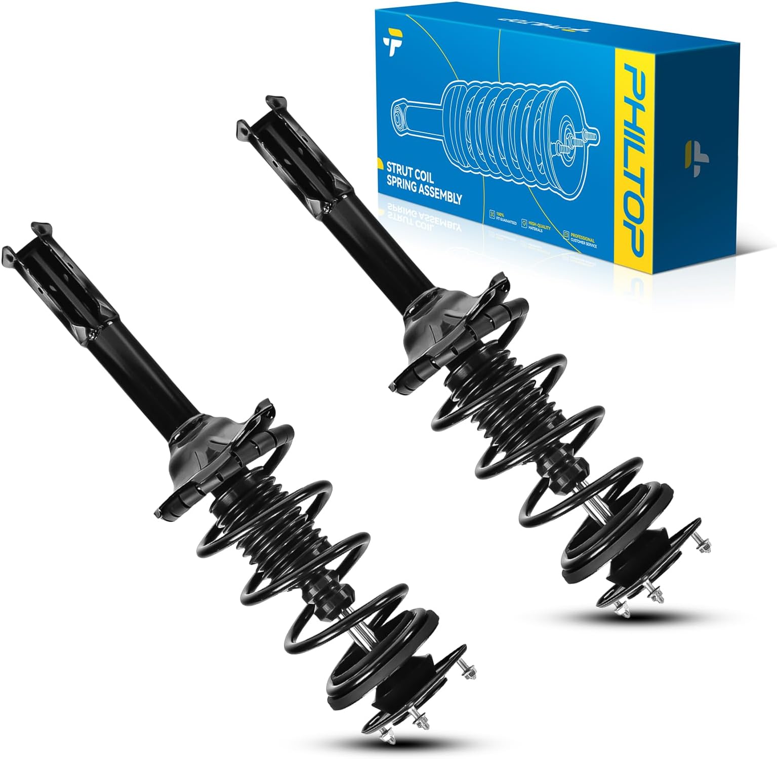 PHILTOP Front Struts Shock Absorber Fit For xB/xA 2004 2005 2006, Complete Struts with Coil Spring Assembly, Quick Suspension Loaded Struts 172245 * 2 Set of 2 4SAA706