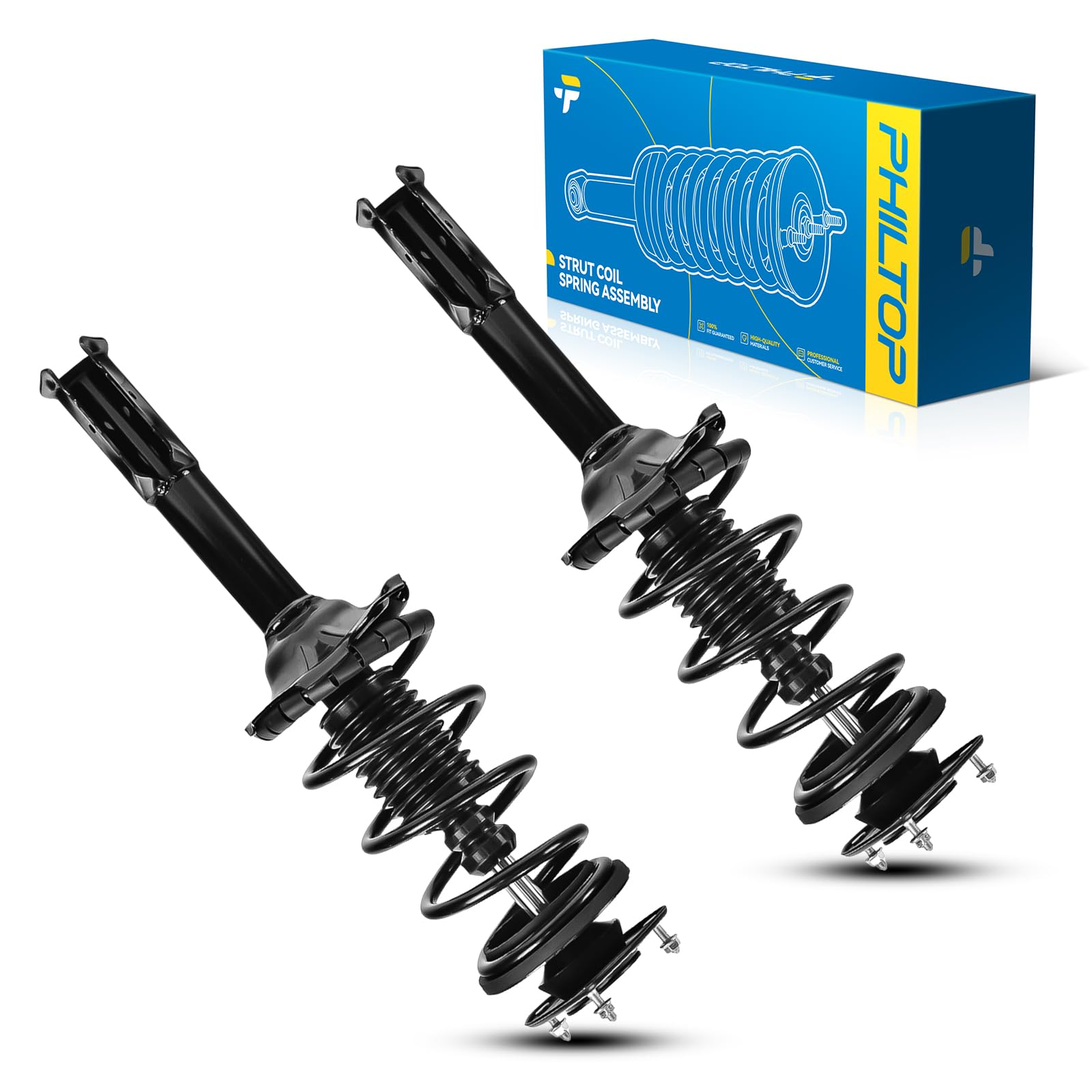 PHILTOP Front Complete Struts Assembly with Coil Spring For 2004-2006 Scion xB 2004-2006 Scion xA 172245 * 2-Quick Loaded Suspension‌