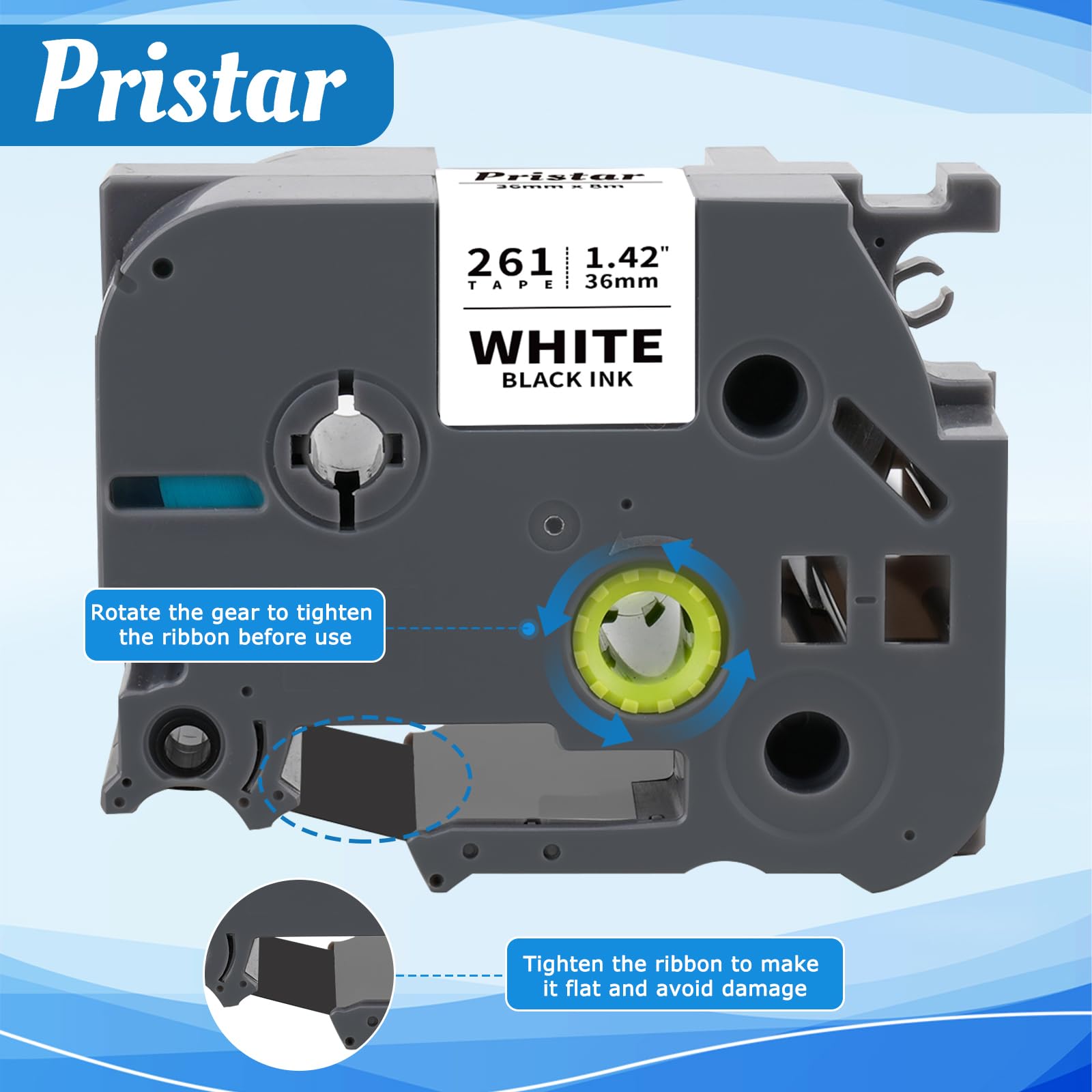 NineLeaf Paquete De 2 Cintas De Etiquetas Compatibles Con Brother TZe261 TZe -261 TZ-261 TZ261
