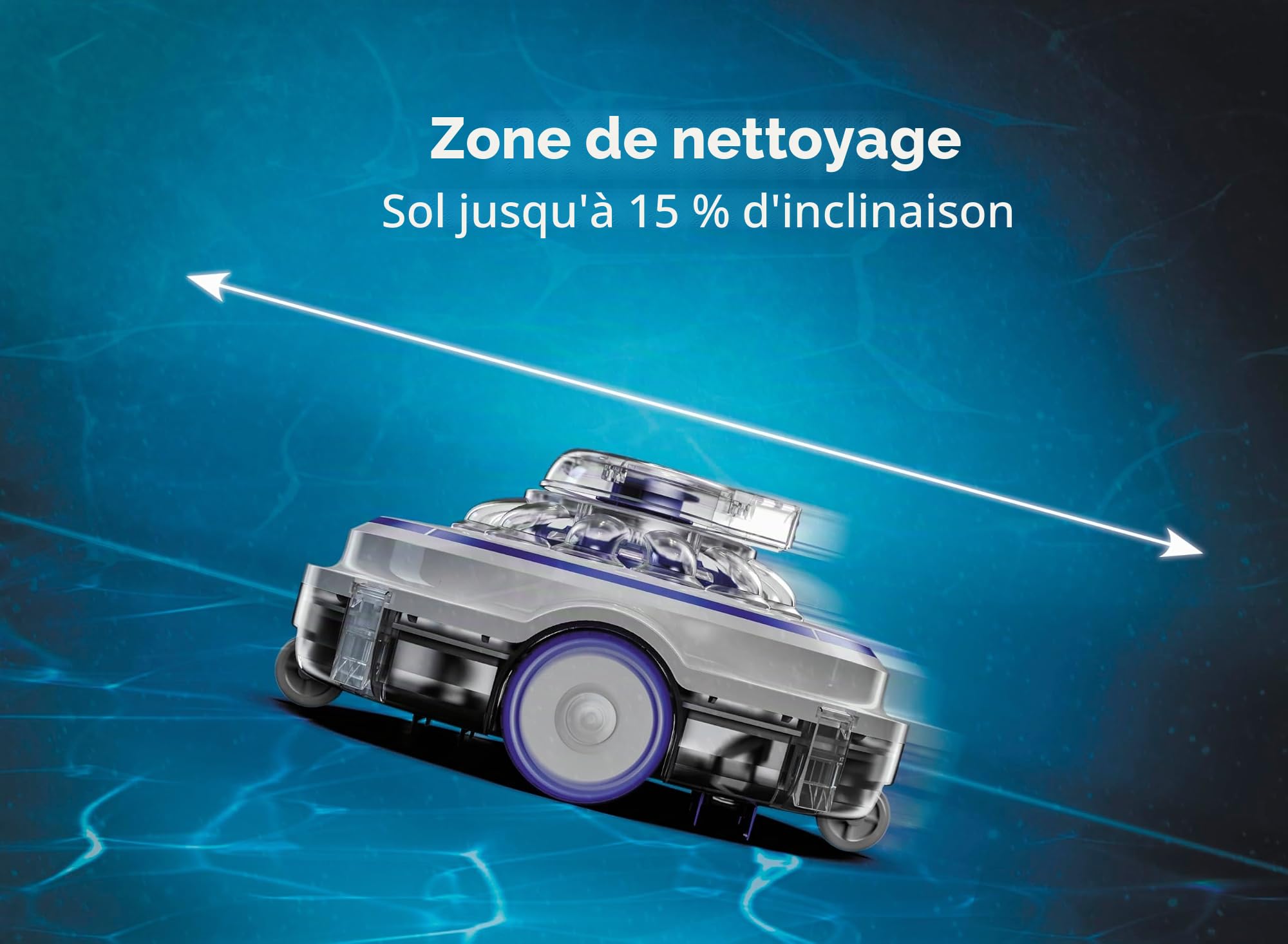 GRE RB75. Robot Nettoyeur de Fond sans Câble. Sol Plat. Piscines jusqu'à 75m²