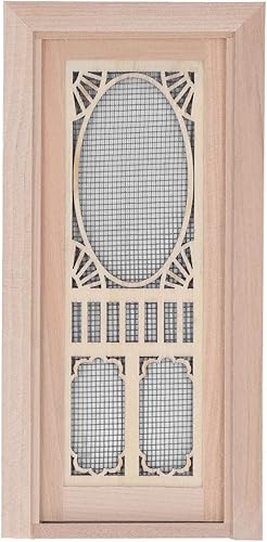 112 Mini modelo de muebles de casa de muñecas, puerta de pantalla para casa de muñecas, abedul para puertas de casa de muñecas DIY