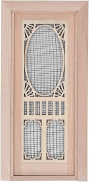 Doll House Screen Door, Lightweight 1:12 Service Life Exquisite Details Birch Dollhouse Furniture for Home