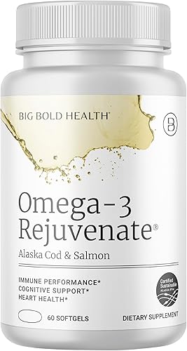 BIG BOLD HEALTH Suplemento de aceite de pescado de Alaska silvestre rejuvenecedor Omega-3 con PRMs & ácidos grasos EPA, DHA y DPA Vitaminas A y D
