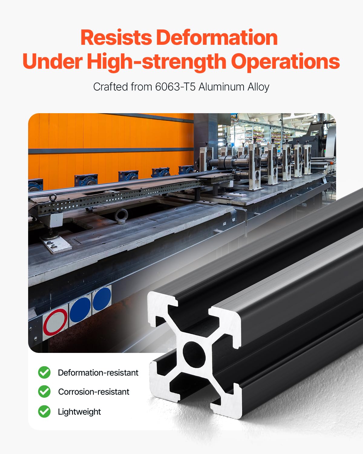 VEVOR Profilés d'Extrusion en Aluminium 2020, Lot de 10, Rail Linéaire Anodisé 1000 mm, Rainure en T, pour Imprimante 3D CNC