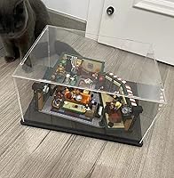 Vista 6 de Vitrina de acrílico transparente engrosada para Lego 75375 Millennium Falcon para 21319 Central Perk 75380 42204 Coleccionables, caja transparente