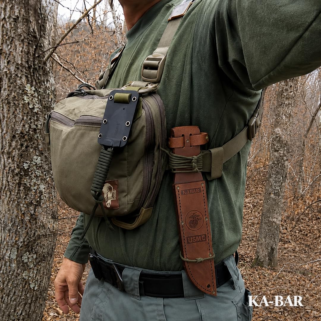 Amazon | Ka-Bar USMC Leather Sheath, Brown, 7-Inch by Ka-Bar | Ka