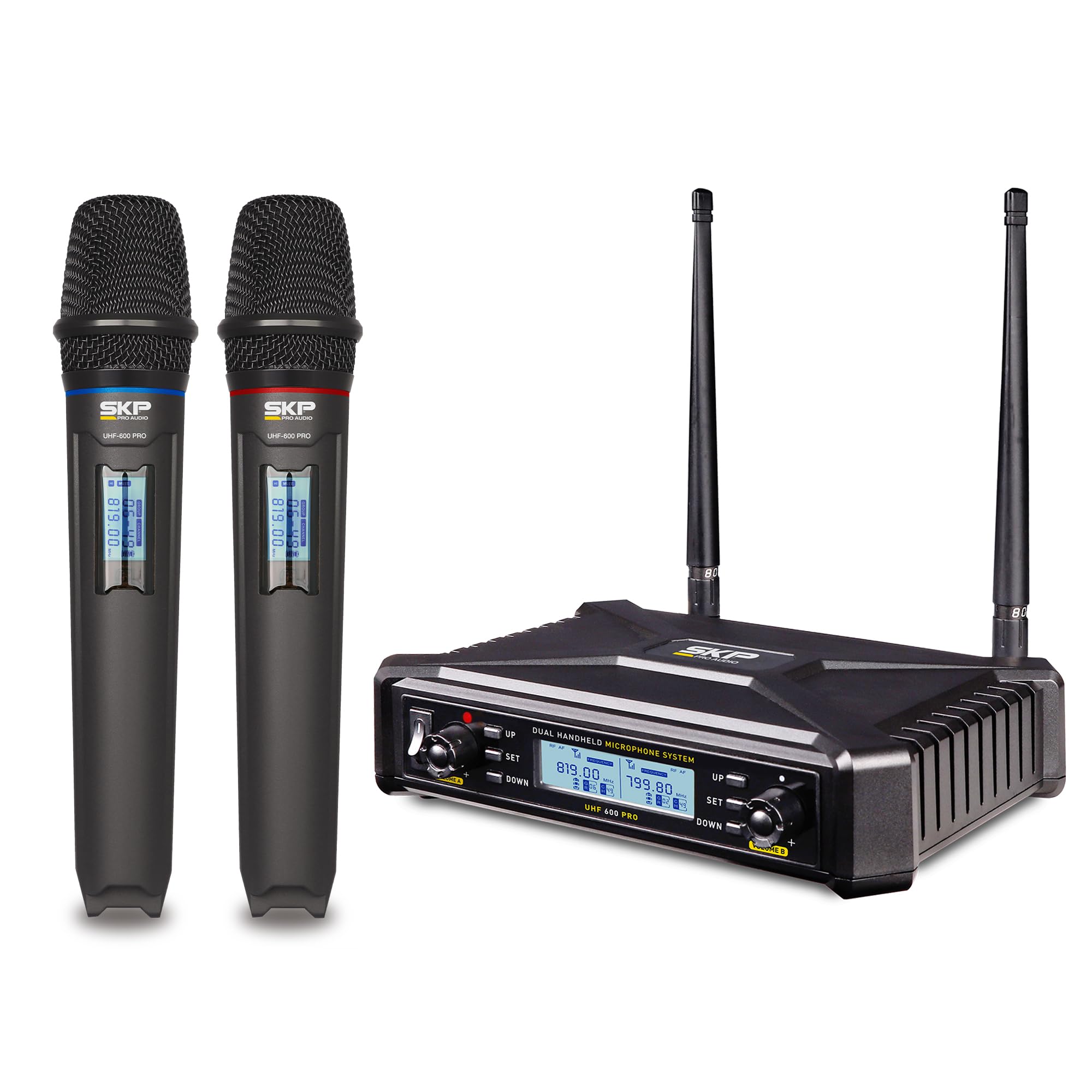 Amazon.com: SKP UHF-600 PRO Dual Wireless Microphone System – Auto