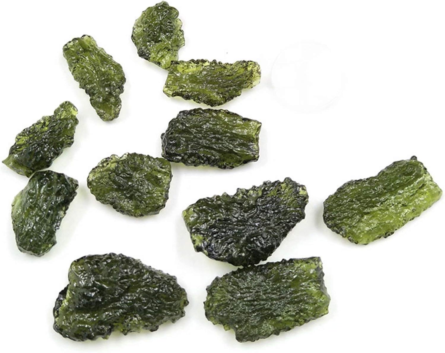 SeaISee Irregular Shape Moldavite Czech Meteorite Pendants Fall Rough Stone Crystal Energy Stone(About 3g)