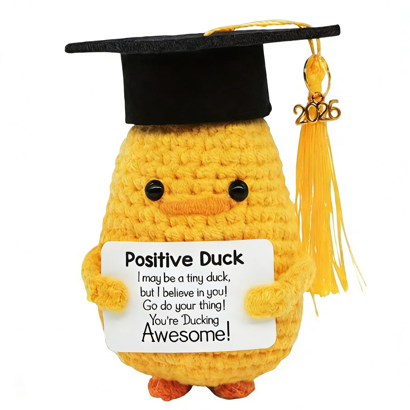 Graduation Gifts for Him, Inspirational Positive Duck with Cap and Greeting Card, Interesting Emotional Support, Graduation Decoration Gift, Home Office Party Decoration（2026）