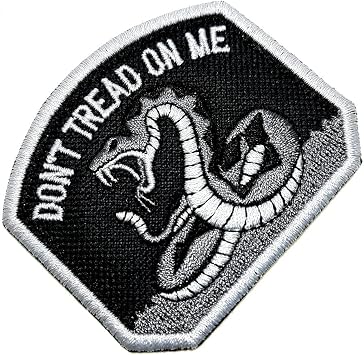 M0149T 02 Dont Tread On Me Embroidered Patch to Uniform, Kimono, Vest Bike, Iron or Sew