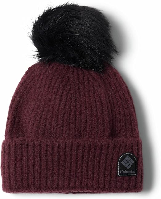 Winter Blur Pom Pom Beanie, Black 
