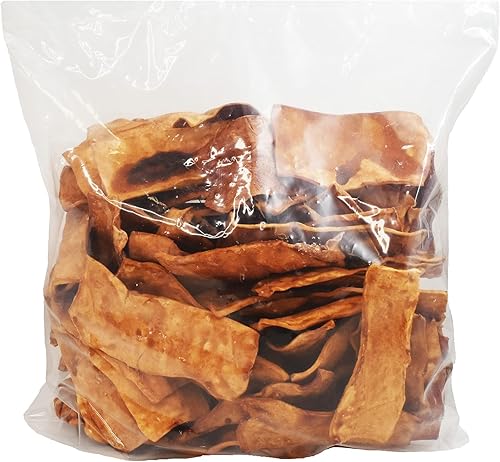 Miniatura 4 de GreenCow Rawhide Chips - Bolsa de 1 libra con sabor a carne de res, masticables de cuero crudo para perros grandes, ideal para masticadores