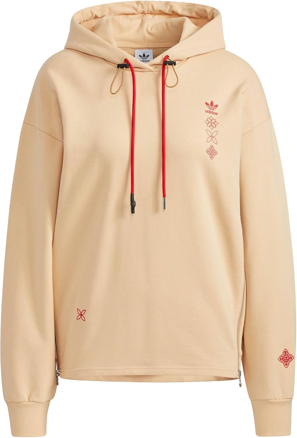 adidas Womens CNY Hooded Sweatshirt, Cotton Hoodie - Image 4