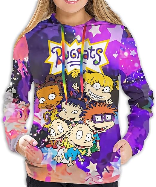 Amazon.com: Rugrats Hoodie Womens 3D Printed Novelty Sweatshirts Pullover Hoodies: Clothing