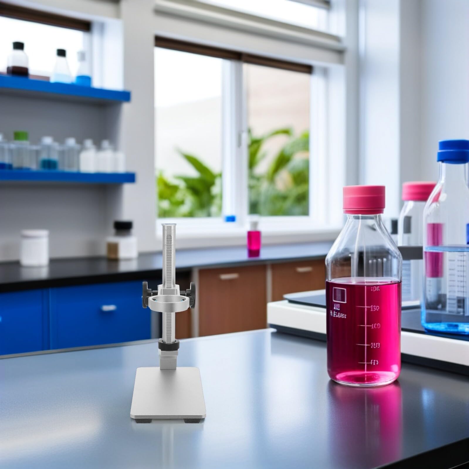Regulowany Stojak Mikroskopowy Ze Stopu Aluminium Średnicy Podnoszony Uchwyt Do Cyfrowych Mikroskopów USB Precyzyjny Metalowy Podstawa Do Badań Optycznych i Analizy Laboratoryjnej