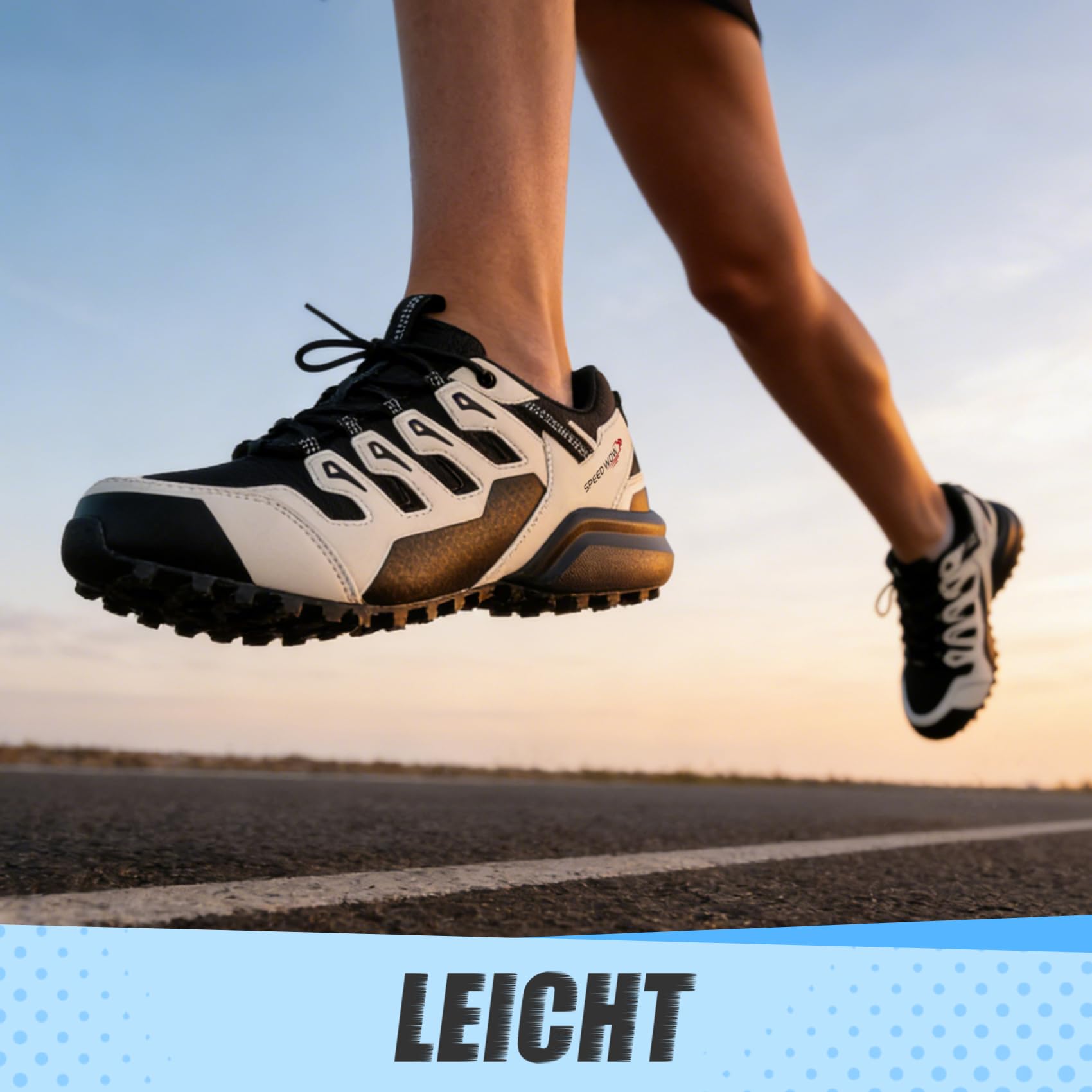 Herren Trail Running Schuhe Wasserdicht Leicht rutschfest – Atmungsaktive Outdoor Wanderschuhe Wasserabweisend – Leichte Sneaker für Walking, Arbeit & Trekking