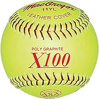 MacGregor 11" ASA Fast Pitch Softball - Leather Cover, Poly Graphite Center, COR .47/375 Max Comp