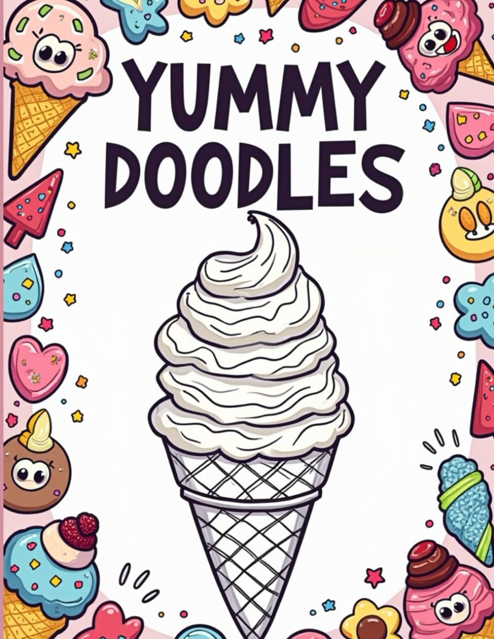 Yummy Doodles: A World of Ice Cream to Color: A Sweet Adventure in Every Scoop