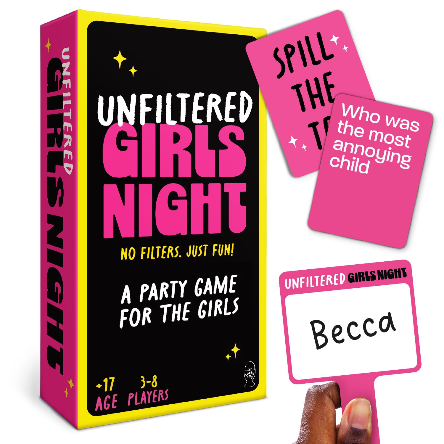 Lucky Egg Unfiltered Girls Night Games, Hilarious Galentines Day Games with 200 Outrageous Scenario Cards