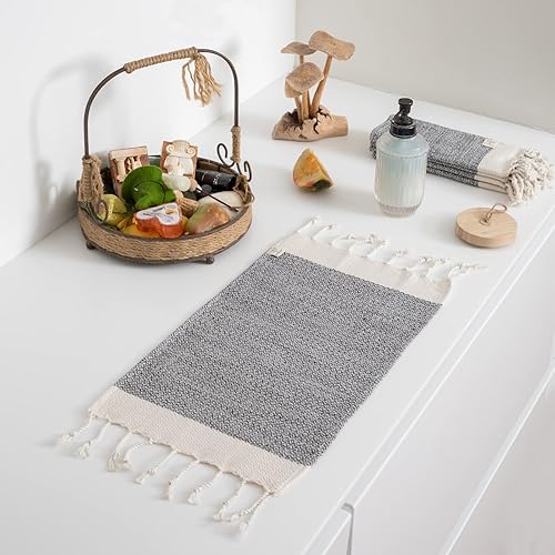 Miniatura 34 de SMYRNA TURKISH COTTON Paquete de 6 paños de baño versátiles para baño, hotel, spa, gimnasio, suaves, absorbentes, prelavadas y de secado rápido
