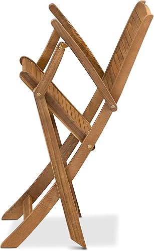 Miniatura 13 de East West Furniture SEHD3CANA - Juego de mesa de madera para patio de 3 piezas que contiene una mesa auxiliar cuadrada de madera de acacia para