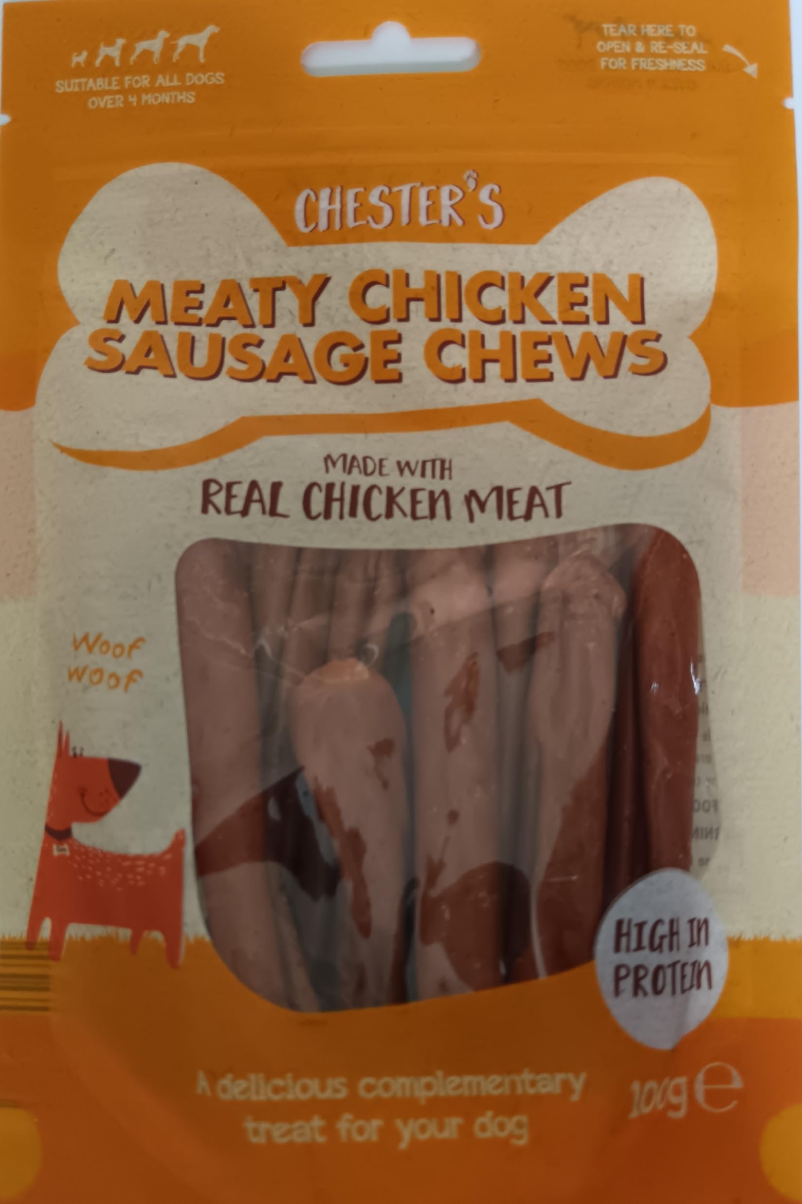 Chesters Chicken Sausages – 100g Dog Treats