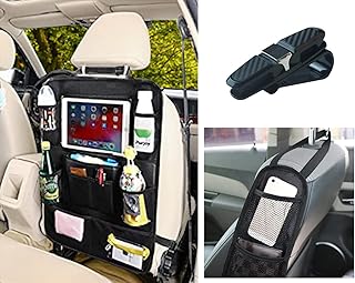 Car Backseat Organizer- Back of Seat Car Organizer - Car Back Seat Organizer Storage - Car Travel Accessories Organizer - Backseat Caddy Organization - Back of Seat Car Storage with Pockets - Auto Accessories