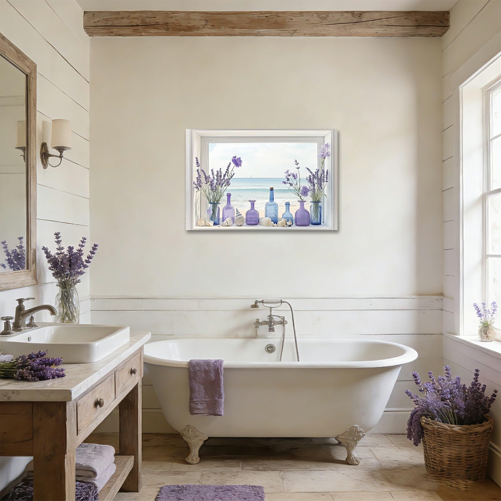 Lavender Wall Art Poster - Coastal Floral Prints -2