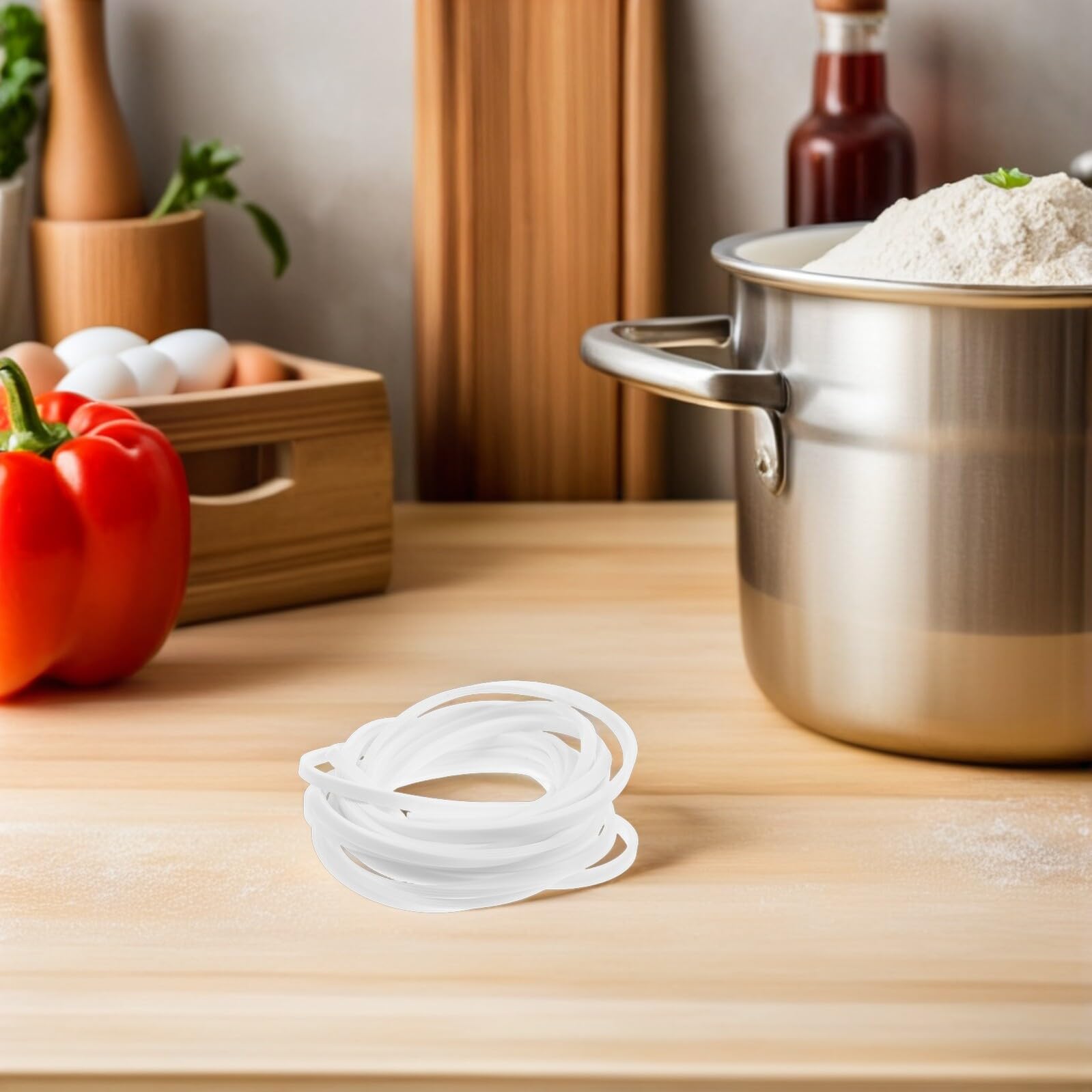 Silikondichtungsersatz 5m Silikondichtungsring für Glas Lebensmittelbehälter mit Hitzebeständigem Silikon und Mikrowellengeeignet für Bento Kasten und Frischhaltedosen