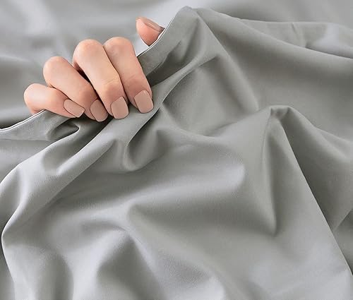 Miniatura 8 de Home Must Haves Juego de sábanas de lujo de 4 piezas de color sólido bordado 2000, extra suave, acogedor, 12 pulgadas de profundidad con fundas de