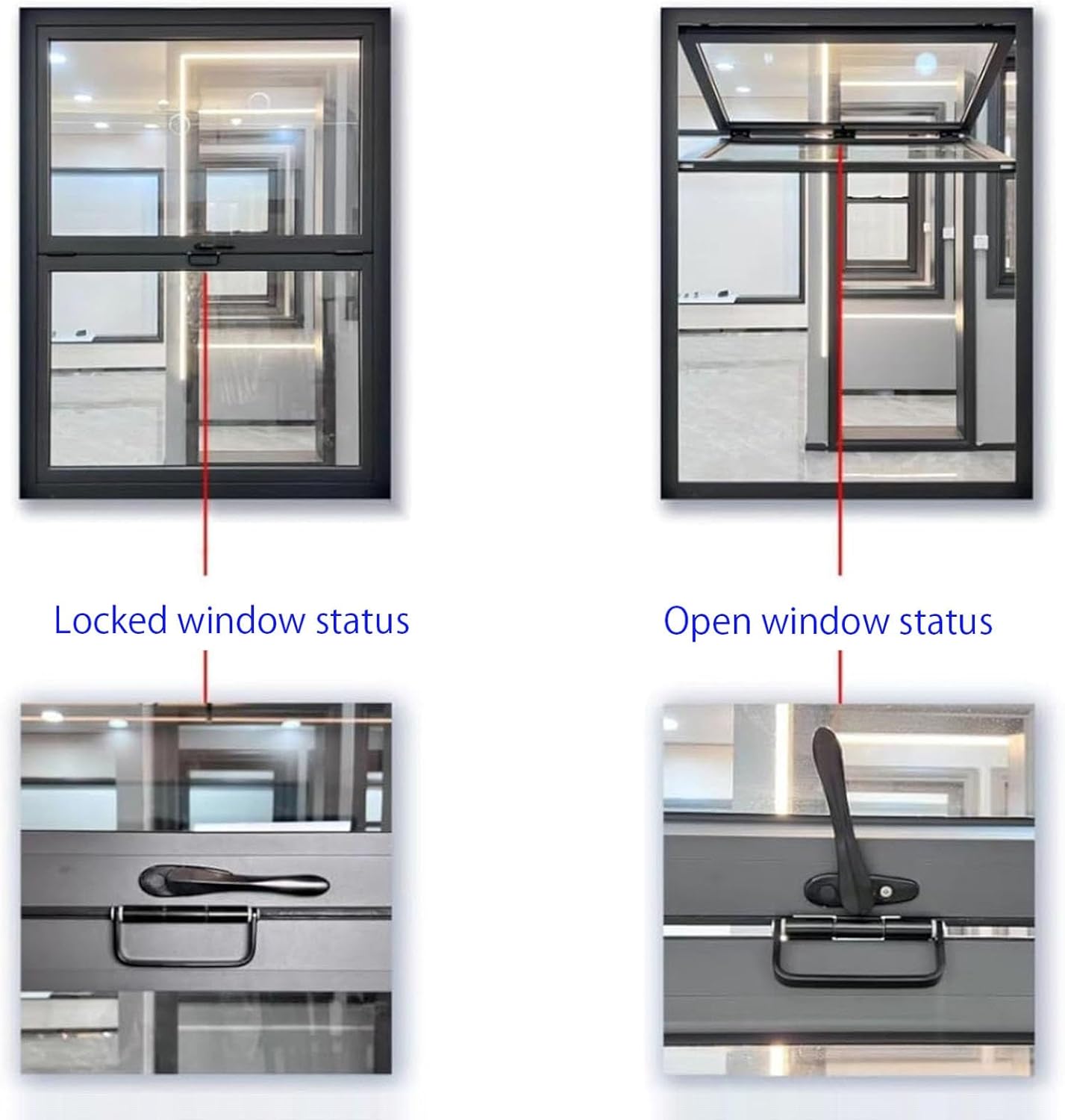 Aluminum Alloy Concession Window, Alloy Manual Sliding Windows, Flush Mount Ventilation Window, Vertical Serving Window with 5MM Reinforced Glass(38x16in/96x41cm)