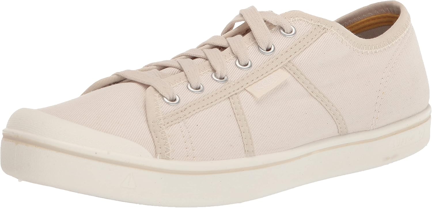 KEEN Men's Eldon Comfortable Sneaker, Natural Canvas/Star White, 12