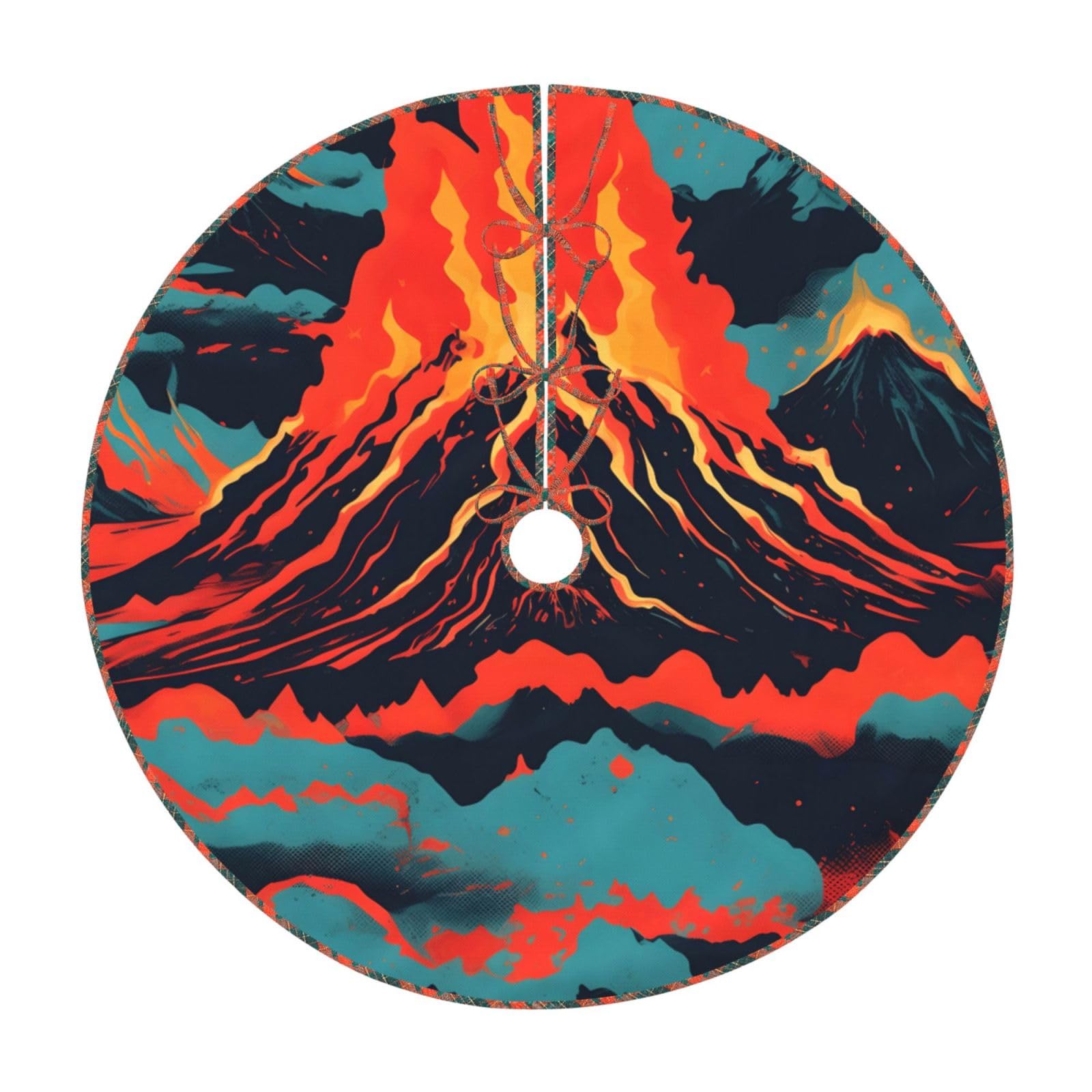Jupe de sapin de Noël Volcano décoration d'intérieur et tapis de fêtes
